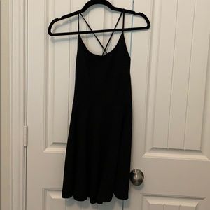 Black mini skater dress